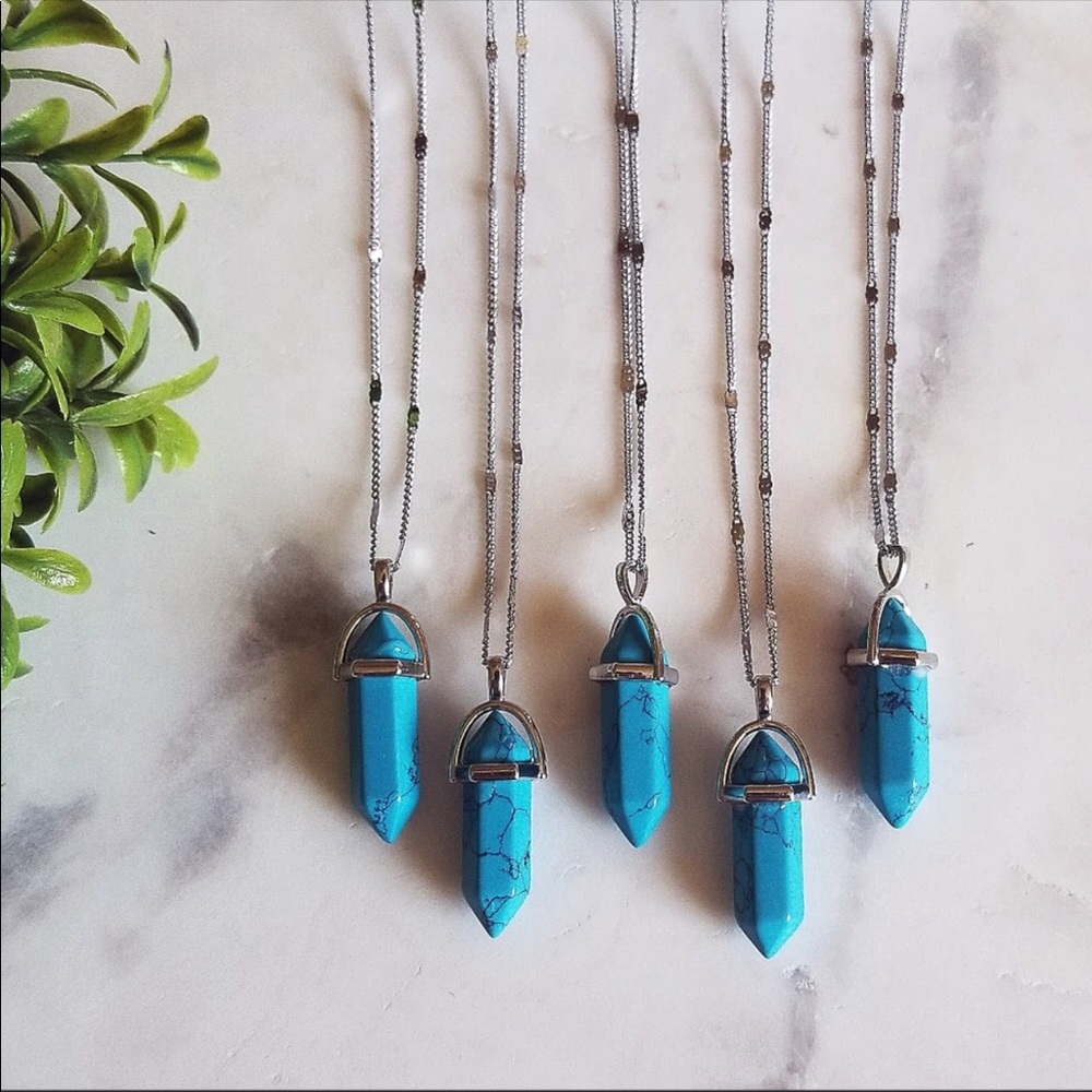 Turquoise Color Pendant Necklace